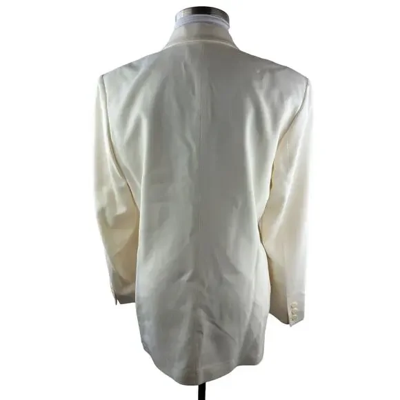NWT Pendelton Blazer Suit Jacket 100% Virgin Wool Cream Single Button Size 16 - Picture 9 of 14